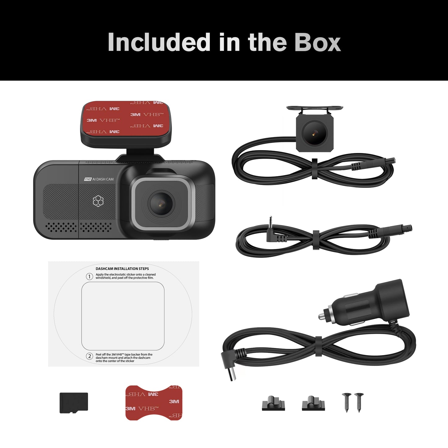 YADA Roadcam AI 3 Channel Dashcam