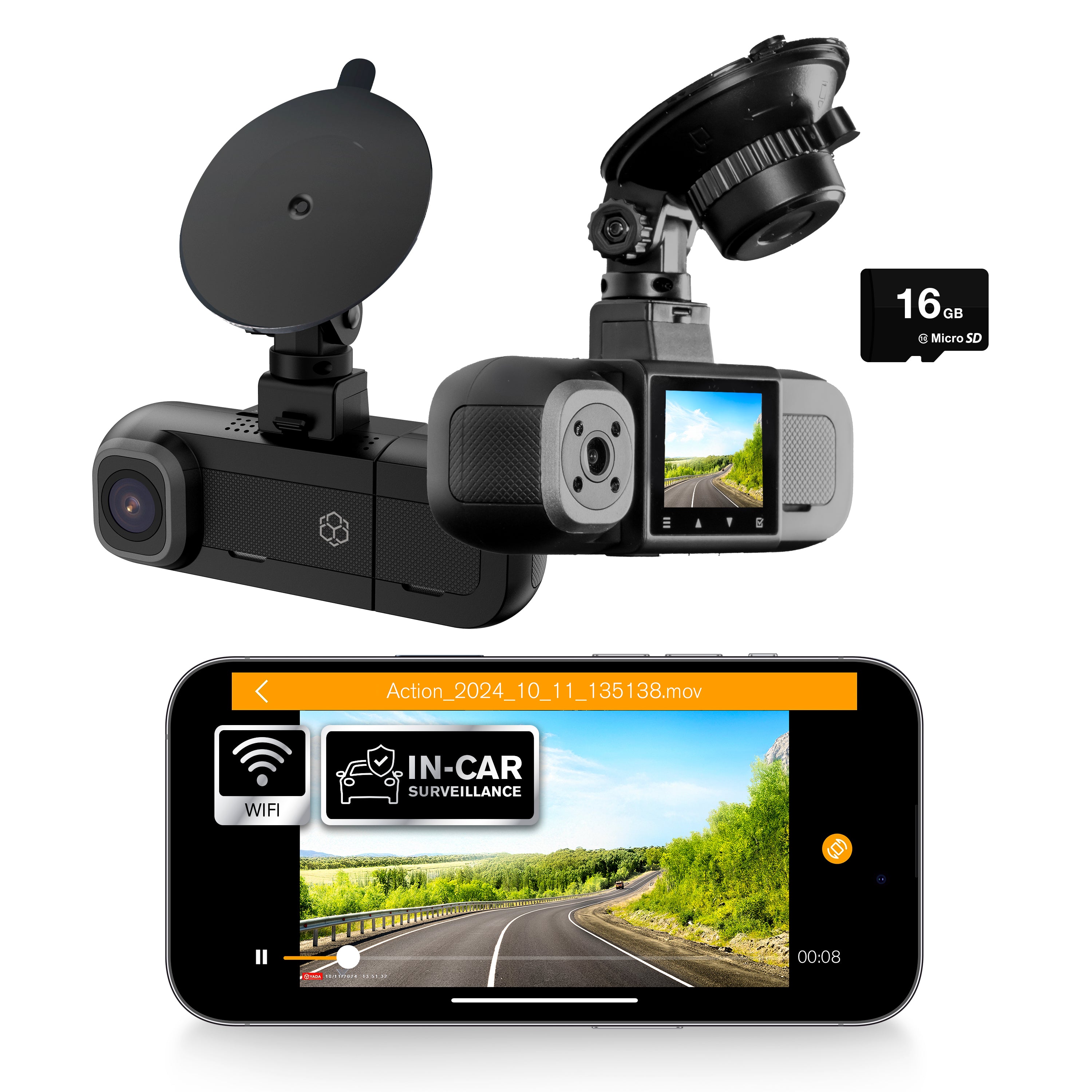 YADA ROADCAM DUAL LENS DASHCAM WITH APP CONTROL – Yada Auto