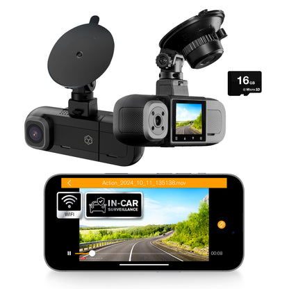 YADA ROADCAM DUAL LENS DASHCAM WITH APP CONTROL