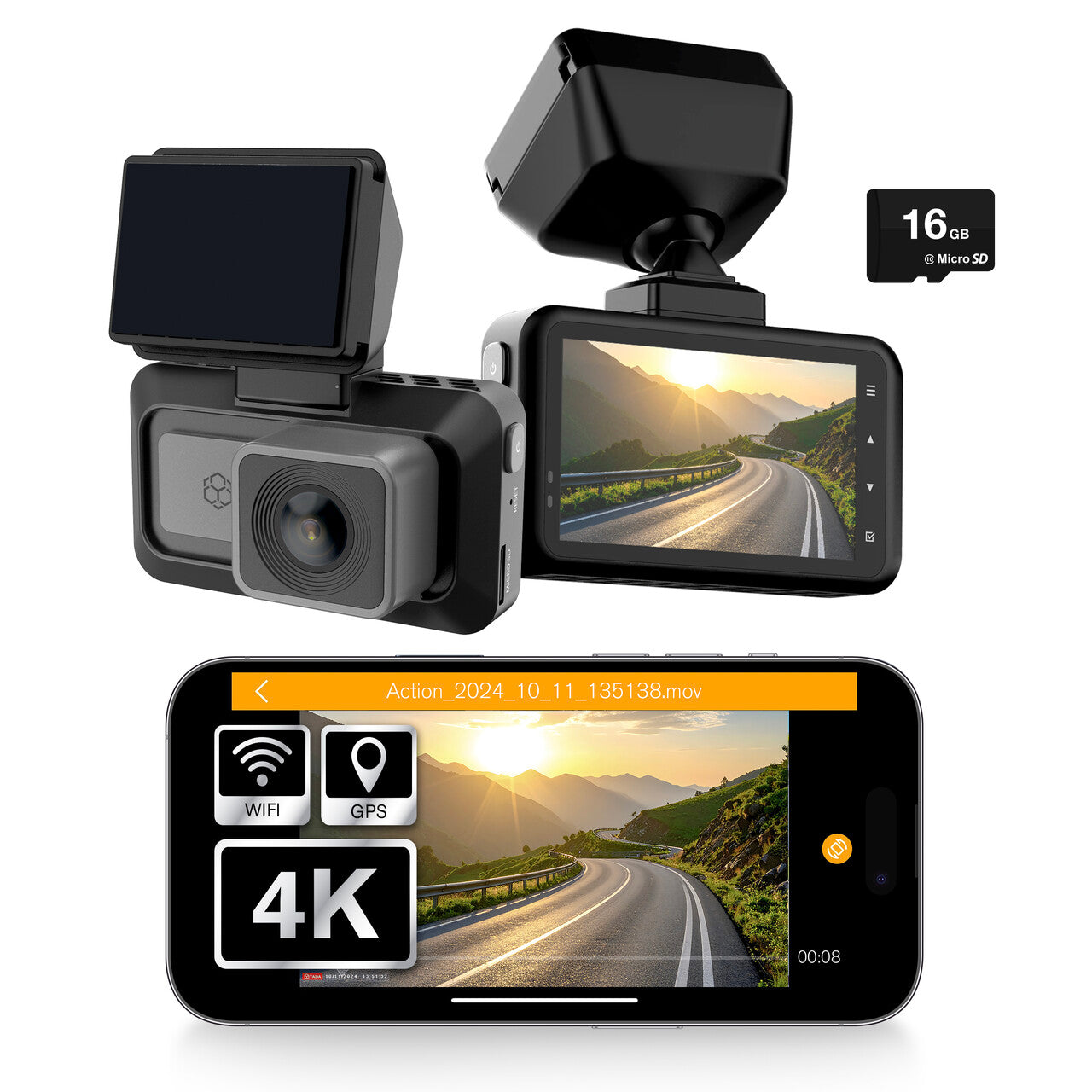 YADA Roadcam Pro 4K Ultra HD Dashcam with App Control